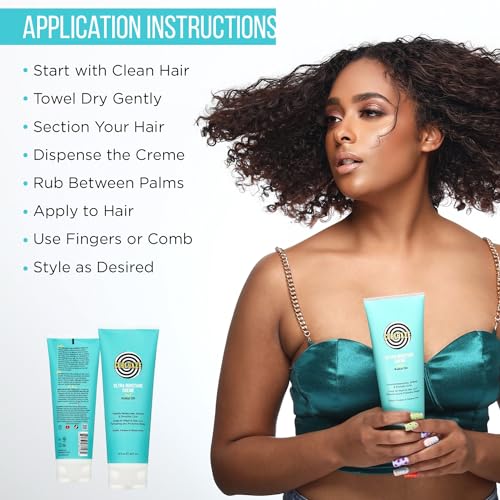 Hair Creme, Ultra Moisture with Kukui Oil, Curl Cream for Curly Hair, Deep Moisturizing Detangler for Dry, Damaged Hair, Sulfate, Paraben, and Silicone Free - (8 fl oz) - Image 6
