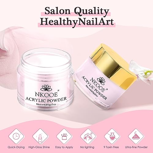 2oz Pink Acrylic Powder Set, 60g High Capacity Nail Polymer, No Need To Shine The Light, French Manicure, Sculpture Extension Is Ideal For Beginners And Professional Use - Image 7