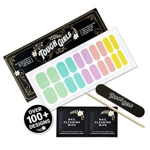 TOUGH GIRLS | Nail Polish Strips | 20 Stylish Strips | Brighter, Thicker, Tougher | Includes Cuticle Stick, Nail File, & Nail Wipes (Sunday Pastels & Dots - Matte)