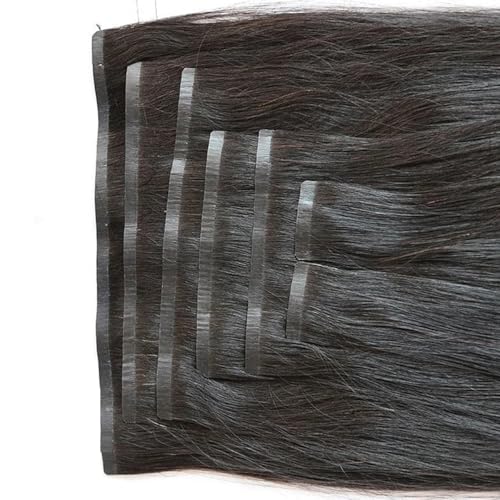 PU Clip ins Extensions Human Hair Straight Seamless Clip In Human Hair Extensions Natural Color Brazilian Skin Weft Clip-on Hair 120g/set for Woman (12inch, 1set 120g) - Image 4