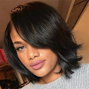 Short Bob Wigs Lace Front Wigs for Women Human Hair 13X4 Lace Front Straight Wigs With Baby Hair Pre Plucked and Bleached Knots 150% Density Natural Hairline 8inch