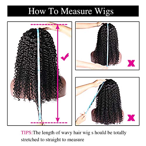 Curly Wigs with Bangs Human Hair for Women Kinky Curly Human Hair Wig with Bang Brazilian Virgin None Lace Front Wigs Full Machine Made Natural Black 12 Inch Kinky Curly Bang Wigs Human Hair - Image 6