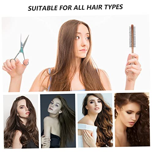 Boar Bristle Round Brush for Short Hair and Beards Ergonomic Handle 4 Inch - Image 7