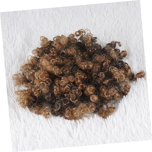 3pcs Fluffy Hair Buds Afro Hair Wigs Synthetic Afro Wigs Short Kinky Curly Human Hair Wig African Short Wigs Ponytail Wigs Afro Curly Fake Hair Bun Headband Wigs American Hairball - Image 2