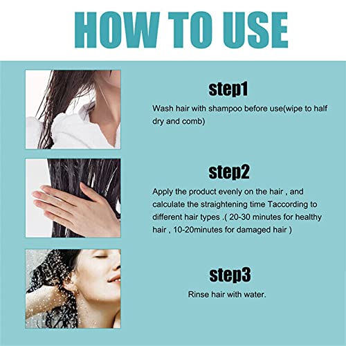 Protein Hair Straightening Cream, 2023 New Protein Correcting Hair Straightening Cream, Nourishing Smoothing Collagen Hair Straightener Cream, Curly Hair Straightening Cream for All Hair Types - Image 7