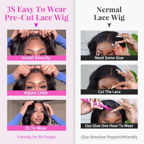 mscoco Bob Wig Human Hair 5×6 Highlight Body Wave Lace Front Wigs Human Hair Pre-bleached knots Bob Wig Human Hair Glueless 1B/2/30 Wigs Human Hair for Black Women Body Wave Human Hair Wig - Image 4