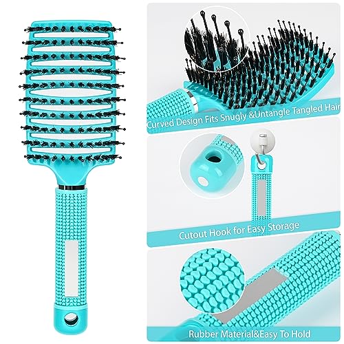 Wet Hair Brush Detangling Brush for Curly Hair, Hair Brushs for Women&kids, Detangler Brush for Wet or Dry Hair, Detangling Brush Painless and Less Demage 2 Pack (Colorful)… - Image 2