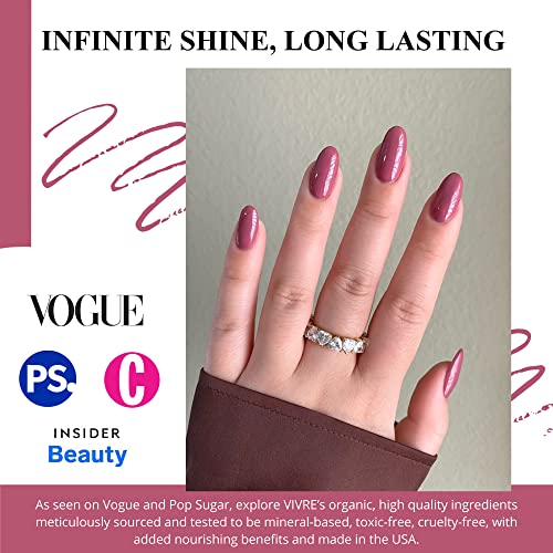 VIVRE Cosmetics Nail Polish, Quick Dry and Shiny Halal Nail Polish For Girls, Vegan and Non Toxic Nail Polish For Women, Long Lasting, Certified Breathable and Water Permeable - Whatโs the Mauve - Image 7