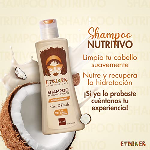 ETNIKER Nourishing Shampoo & Deep Conditioning Mask Set | Afro-textured, Curly & Wavy hair | Cleanse, Detangle, Soften & Moisturize | Coconut, Shea Butter & Monoi Tahiti | Free from Sulfates, Salt, Si - Image 8