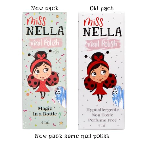 MISS NELLA SURPRISE PARTY – Safe Special Glitter Black Nail Polish for Kids, Non-Toxic & Odor Free Formula for Children and Toddlers, Natural Water Based for Easy Peel Off - Image 4