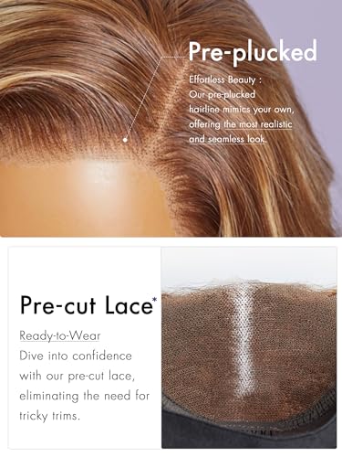 LUVME HAIR 18 Inch Honey Blonde 13X4 Glueless Wig Loose Body Wave Versatile 13X4 Lace Frontal Wig Human Hair - Image 3