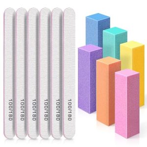 TsMADDTs 12-Piece Professional Nail Files and Buffers Manicure Tool Kit 100/180 Grit