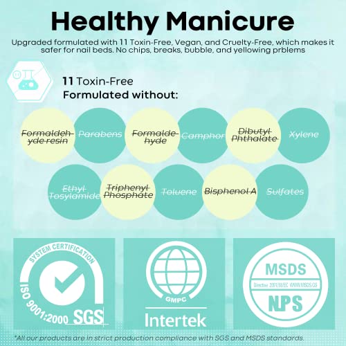 modelones Gel Nail Polish, 15ml Spring Summer Pastel Blue Green Solid Color Gel Polish Soak Off LED High-Pigmented & Shine Long Wear Gel Polish Nail Art Manicure Gift DIY Salon Home, 0.5 fl oz. - Image 8