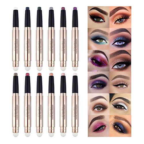 Eyeshadow Pencil Eye Shadow Stick Women Makeup Set Metallic Eye Highlighter Longwearing Flake-Proof Lightweight Quick Dry Waterproof One-Swipe Coverage Multi-Dimensional Eye Looks Warehouse Sale - Image 6