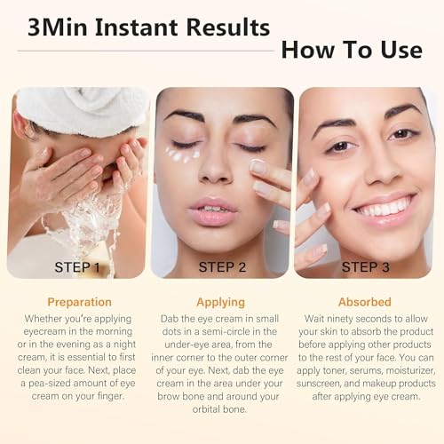 Temporary Eye Tightener Eye Cream/Serum, Instant Reduces Under-Eye Bags, Dark Circles & Puffiness, Anti Aging Fine Lines, Firm That Delicate Skin Under Your Eyes 1 oz - Image 3