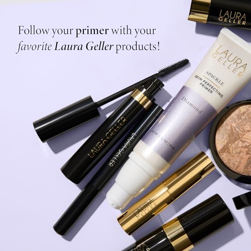 LAURA GELLER NEW YORK Illuminating Duo: Baked Balance-n-Glow Illuminating Foundation, Fair + Spackle Skin-Perfecting Makeup Primer, Diamond - Image 8