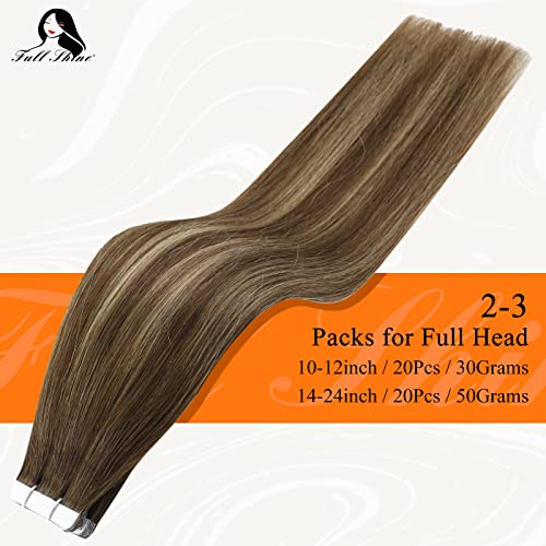 Full Shine 16 Inch Balayage Tape In Remy Human Hair Extensions 20 Pieces 50 Grams - Image 3
