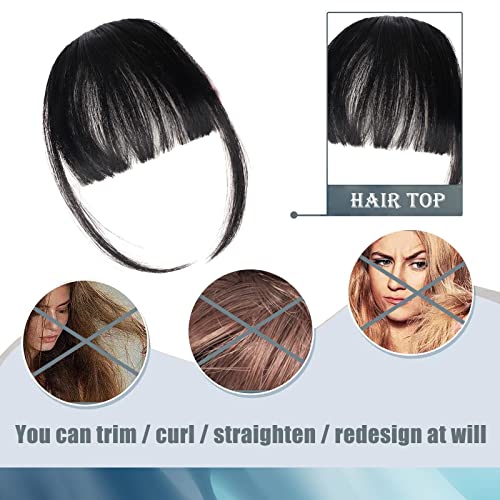 Highlight Cap Extension French Bangs With Clip In Bangs Wig Women'S Natural Color Washable Dyeable Deep Conditioner for Natural Hair (G, One Size) - Image 2