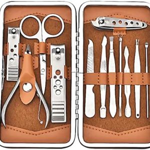 Scissors Nail Clippers Set Stainless Steel 12 Pieces of Nail Cutter Tools Pedicure Knife Toenail Dead Skin Pliers Manicure kit
