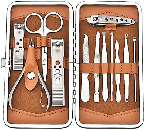 Scissors Nail Clippers Set Stainless Steel 12 Pieces of Nail Cutter Tools Pedicure Knife Toenail Dead Skin Pliers Manicure kit