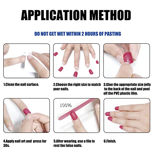 VOTACOS Press on Nails Long Stiletto Fake Nails Nude False Nails with White Rose Design Glitter Full Cover Stick on Nails for Women… - Image 6