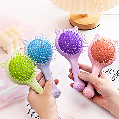 Cute Pink Cat Ear Detangler Hair Brush with Mirror for Kids and Girls - Image 8
