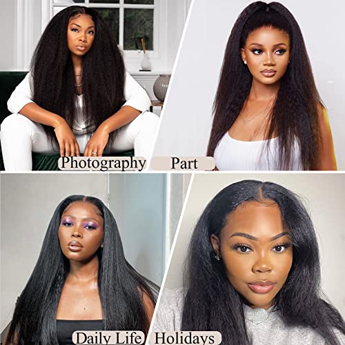 Kinky Straight I Tip Hair Extensions Natural Black 50 Strands 16 Inch 50 Gram - Image 8