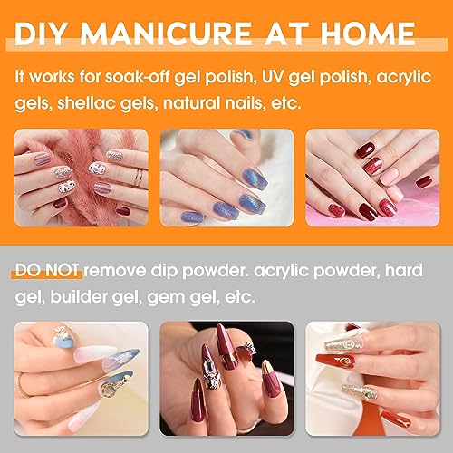 Gel Nail Polish Remover, Gel Polish Remover for Nails, Magic 3-5 Minutes Soak Off Gel Polish Removal Gentle & Safe, Removedor de Esmalte Gel, 2Pack, 0.8 Ounce/24ML - Image 7