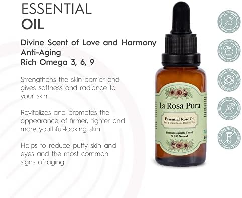 Organic Rose Oil Serum for Skin Healing and Aromatherapy 50ml Capacity - Image 2