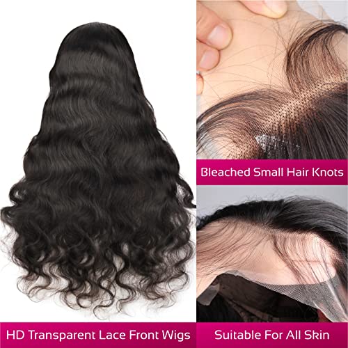 28 Inch Body Wave 13x4 HD Lace Front Human Hair Wig Pre Plucked - Image 3