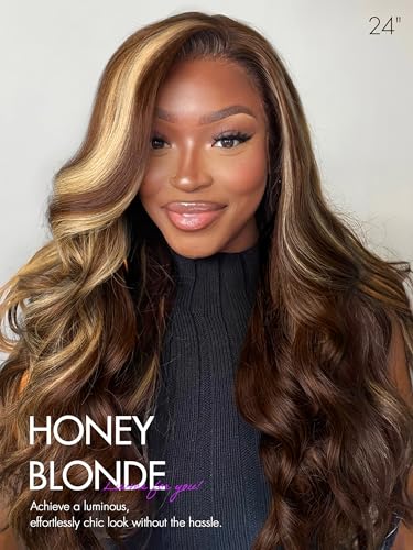 LUVME HAIR 18 Inch Honey Blonde 13X4 Glueless Wig Loose Body Wave Versatile 13X4 Lace Frontal Wig Human Hair - Image 2