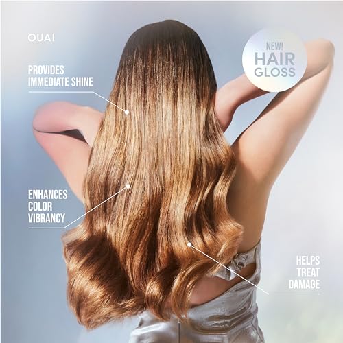 OUAI Hair Gloss Bundle, Thick Hair - Includes Hair Gloss and Thick Shampoo - Volumizing, Frizz-Control Hair Bundle (2 Count, 6 Oz/ 10 Fl Oz) - Image 5