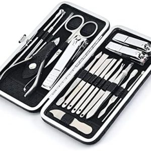 Manicure Kit Stainless Steel 18-Piece Nail Clippers Set Manicure Nail Tool Set Nail Clippers Set Manicure Clippers Suitable for Outdoor Travel Nail Clippers Kit