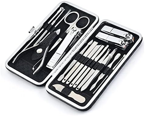 Manicure Kit Stainless Steel 18-Piece Nail Clippers Set Manicure Nail Tool Set Nail Clippers Set Manicure Clippers Suitable for Outdoor Travel Nail Clippers Kit