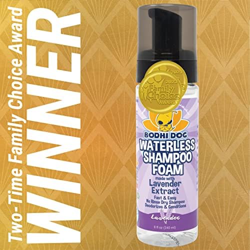 Bodhi Dog Waterless Foaming Shampoo | Natural Pet Shampoo for Dogs & Cats | Waterless Dry Shampoo for Bathless Cleaning | Pet Odor Eliminator | No Rinse Required | Made in USA (Lavender, 8oz) - Image 2