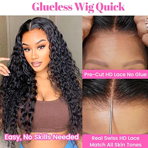 ISEE HAIR 24 Inch Water Wave HD Lace Front Wig - 180% Density Glueless Pre-Cut - Image 3
