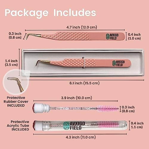 Limited Edition Baby Pink 90 Degree Lash Tweezers for Precision Application - Image 5