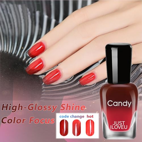 Temperature Change Gel Nail Polish Set for DIY Manicure, Nail Art Gel Polish Long-Lasting Nail Gel Nail Polish - Quick Dry Nail Polish Without UV Lamp (3 Colors Set 7ml) - Image 2