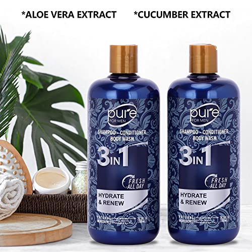 Men?s Paraben-Free 3-in-1 Shower Gel & Shampoo 2 Pack - Image 6