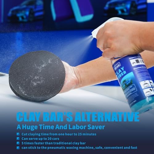 6" Car Detailing Clay Pad, Clay Bar Pad Disc for Auto Detailing, 1Pc Magic Clay Pad and 1Pc Hand Strap Applicator (6 Inch, Black) - Image 6