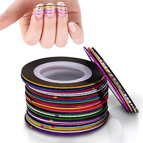 Beaupretty Nail Art Striping Tape Set - 42 Rolls, 32 Vibrant Colors, DIY Manicure Supplies - Image 2
