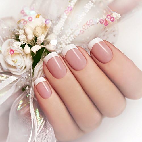 Blulu 576 Pieces French Manicure Nail Stickers Strips, Self Adhesive Nail Sticker Tips for Manicure Decoration DIY Tools (Moon Shape Design, 576 Pieces) - Image 4