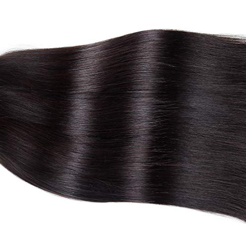 22 Inch Silky Straight I Tip Human Hair Extensions Keratin Bond 100 Strands Natural Black #1B - Image 3