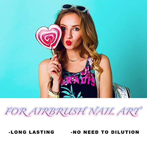 Airbrush Neon Gel Nail Polish Set 6 Vibrant Colors 15ml Capacity Long Lasting - Image 6