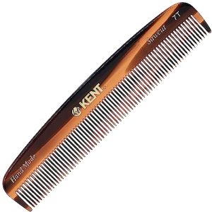 Kent 7T Handmade Fine Tooth Pocket Comb for Men's Hair and Beard Grooming