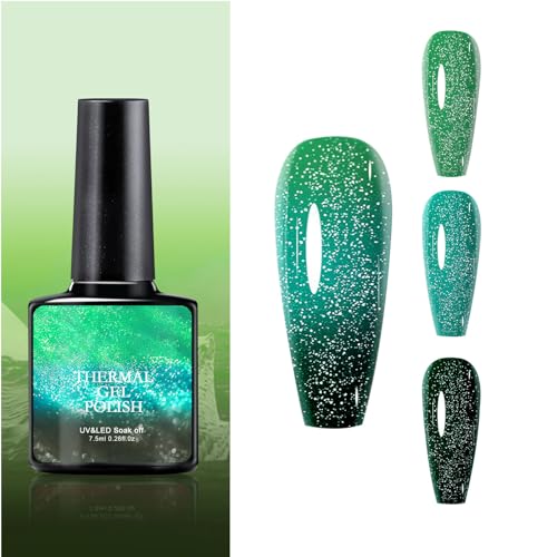 Jelly Gel Polish Nail Polish, Glitter Gel Polish Nude Gel Polish Gradient Color Chip-Resistant Quick Drying and Long-lasting Salon Manicure 0.26Fl OZ Nail Art Gel Nail Kit Prime of Day