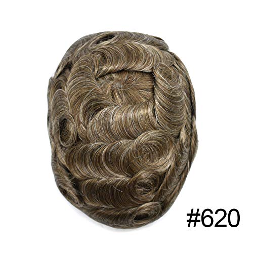 FACE MIRACLE Toupee for Men Transparent French Lace Mens Toupee Bleached Knots Hair Replacement Human Hair Systems Skin PU Mens Wig Natural Hairline Hair Prosthesis - Image 2