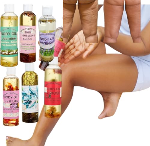 Organic Hair Solution- NOURISHING BODY OIL WITH ROSE SCENT-Plant-based Formula, Dry Skin Moisturizer & Hydrating Body Massage Oil, for Radiant & Healthy Glow, Nourishing After Shower & Bath Oil (8 oz) - Image 6