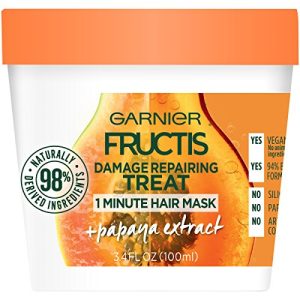Garnier Fructis 1-Minute Papaya Hair Mask 8.5 oz for Nourished Shiny Hair