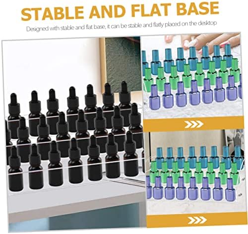 FRCOLOR 2pcs Nail Polish Display Stand Nail Organizer Nail Polish Rack Nail Polish Organizer Case 3 Tier Nail Polish Nail Stand Shelf Braces Nail Polish Storage Rack Acrylic Lip Stick - Image 6